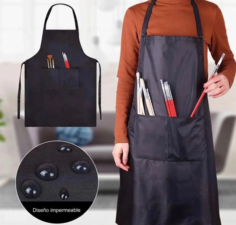 DELANTAL IMPERMEABLE UNISEX PARA COCINA Y PINTURA - 2