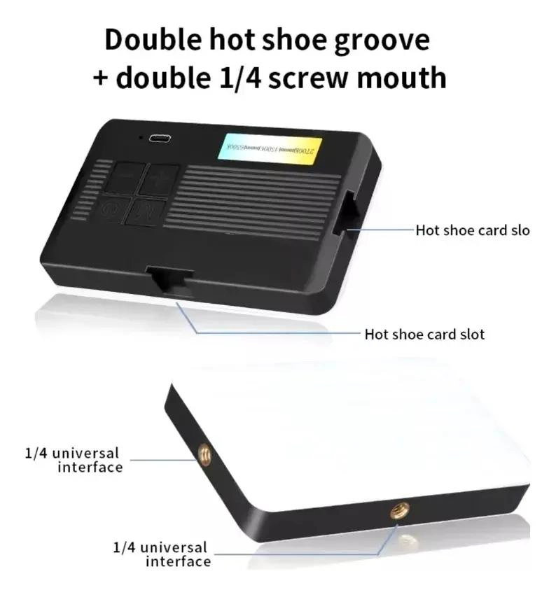 LUZ RGB CALIDA PORTATIL PARA SELFIES Y VIDEOS AJUSTABLE - 3