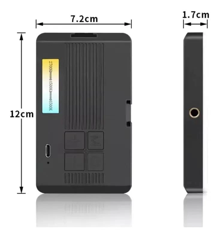 LUZ RGB CALIDA PORTATIL PARA SELFIES Y VIDEOS AJUSTABLE - 6