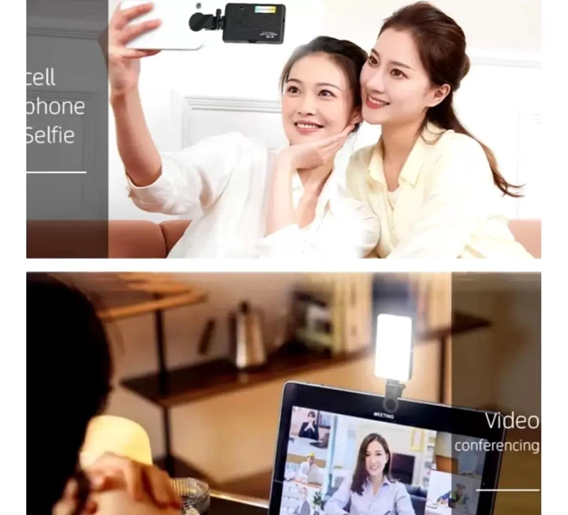 LUZ RGB CALIDA PORTATIL PARA SELFIES Y VIDEOS AJUSTABLE - 7