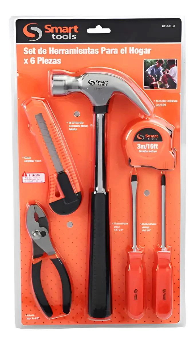 KIT DE HERRAMIENTAS BASICAS 6 PIEZAS PARA REPARACION - 1