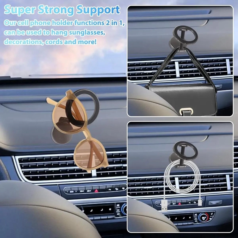 SOPORTE MAGNE TICO PARA AUTO CON GIRO DE 810° Y ALUMINIO RESISTENTE - 7