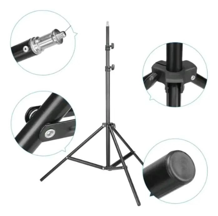 TRIPODE DE ALUMINIO AJUSTABLE HASTA 1.80 METROS - 1