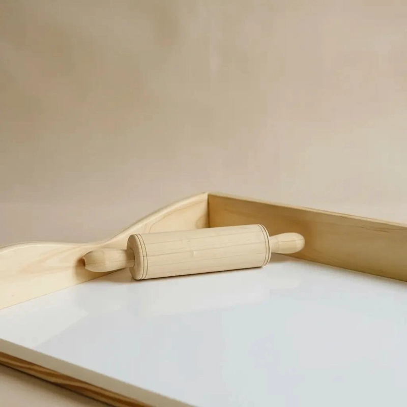 TABLA DE AMASAR CON USLERO DE MADERA PARA REPOSTERIA Y COCINA - 10