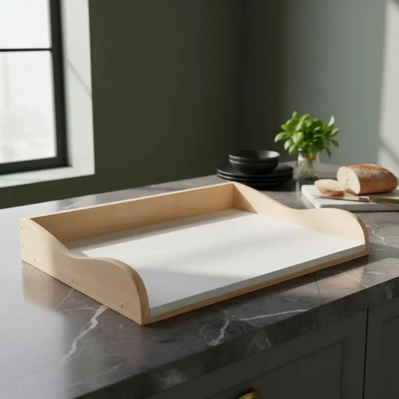 TABLA DE AMASAR CON USLERO DE MADERA PARA REPOSTERIA Y COCINA - 5