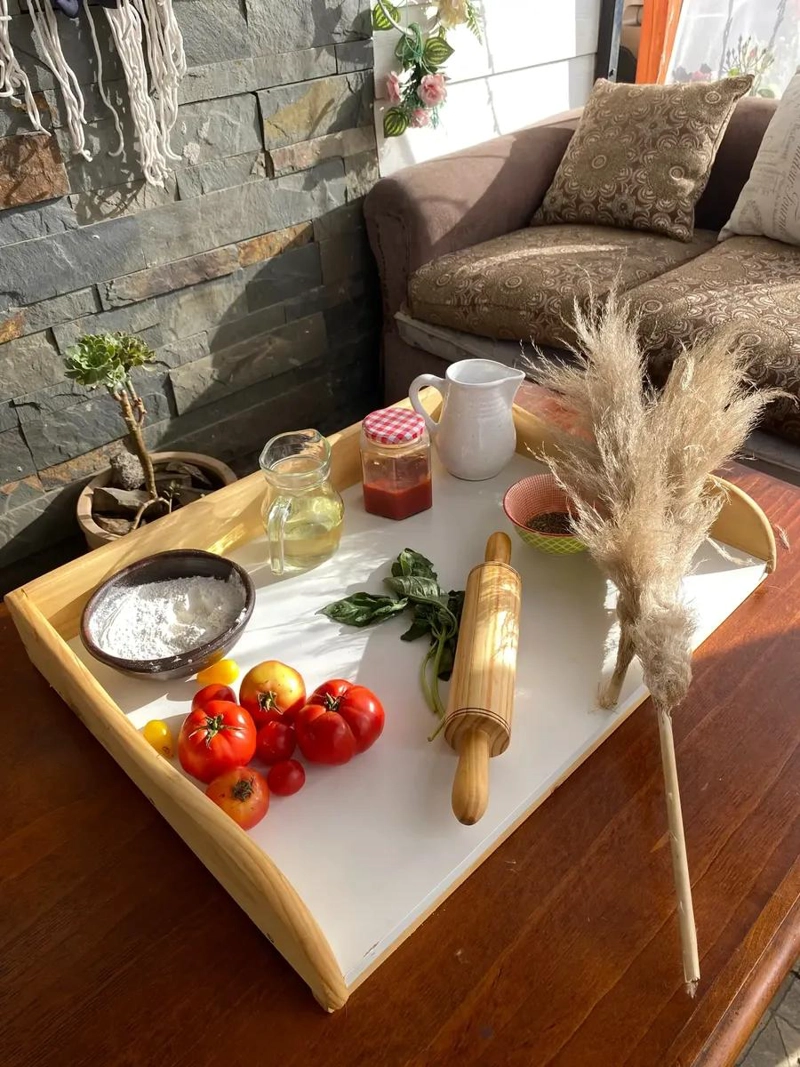 TABLA DE AMASAR CON USLERO DE MADERA PARA REPOSTERIA Y COCINA - 7