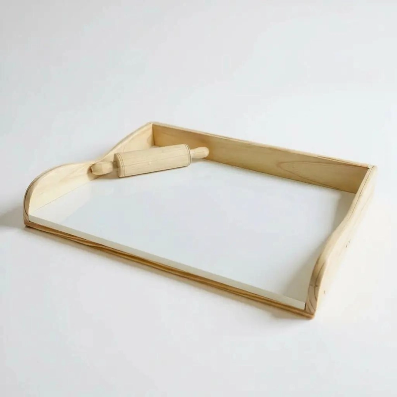 TABLA DE AMASAR CON USLERO DE MADERA PARA REPOSTERIA Y COCINA - 8
