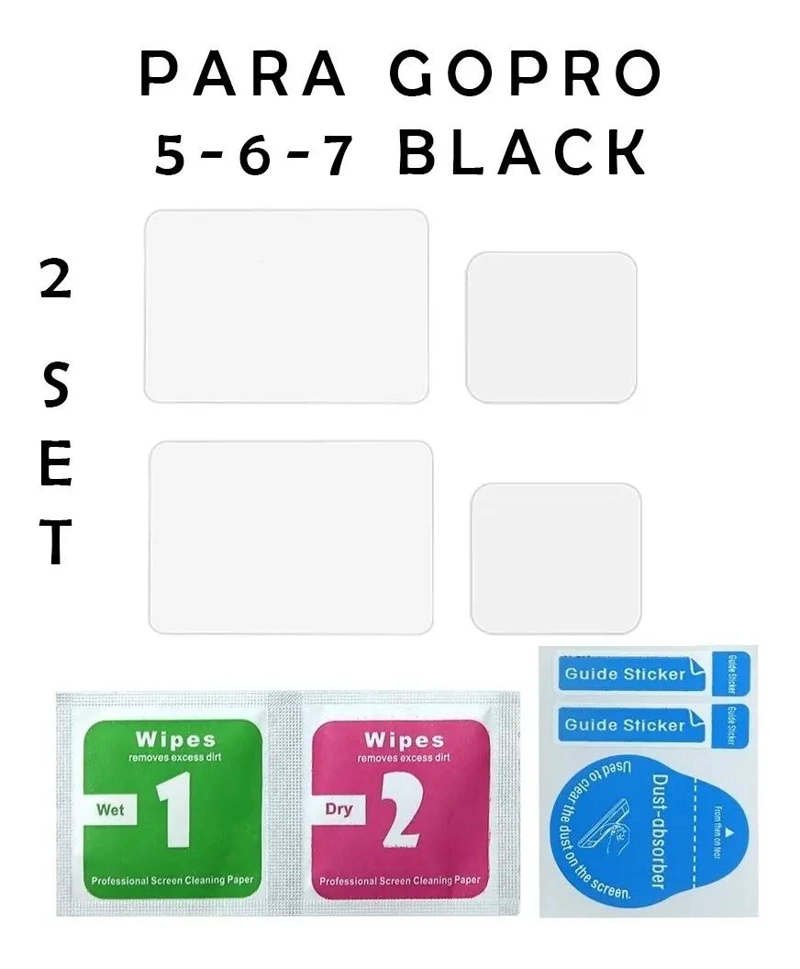 SET DE PROTECTORES DE VIDRIO TEMPLADO PARA CAMARA DE ACCION - 2
