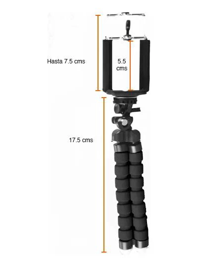 TRIPODE FLEXIBLE MINI PARA CELULARES DE 17 CM - 9