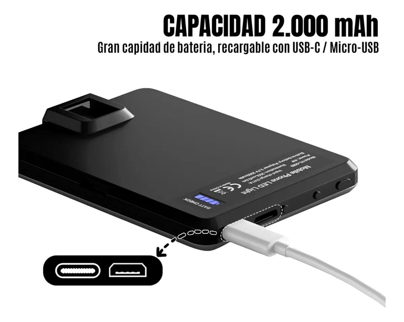 LUZ LED MINI PARA FOTOGRAFIA Y VIDEO CON SOPORTE - 5
