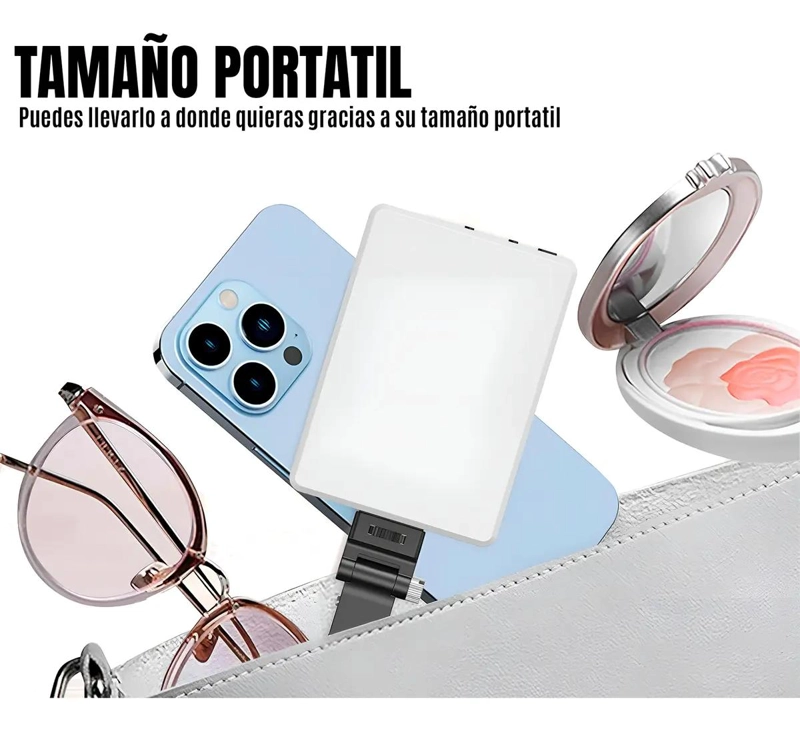 LUZ LED MINI PARA FOTOGRAFIA Y VIDEO CON SOPORTE - 6