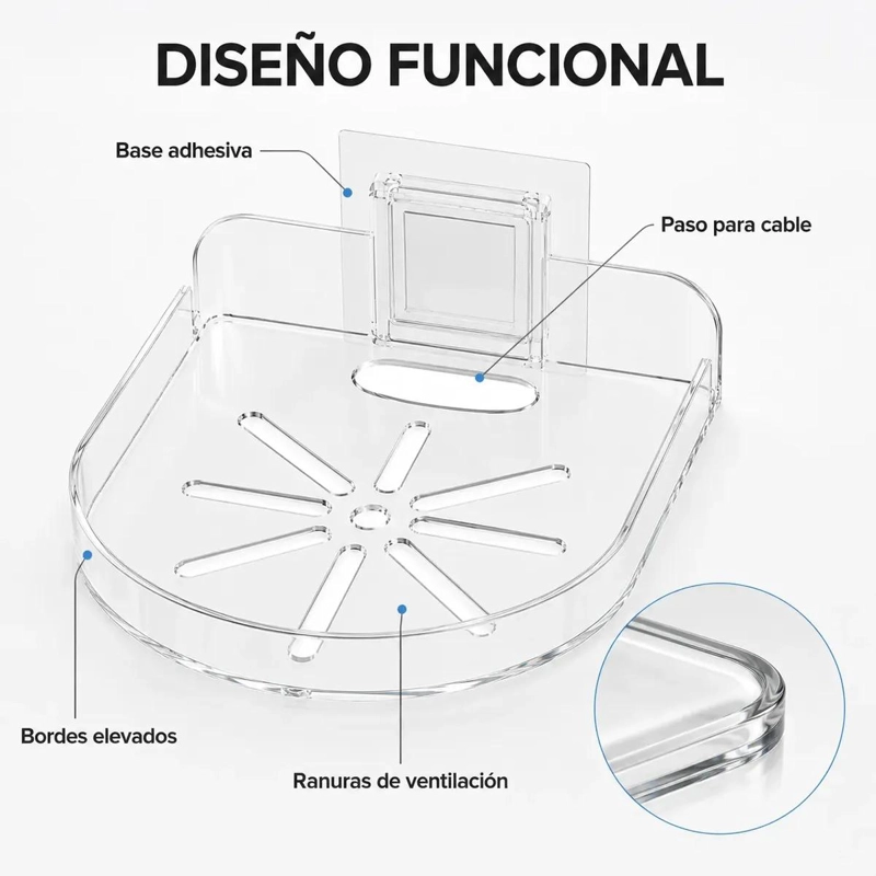 SOPORTE ADHESIVO PARA CAMARA DE SEGURIDAD Y MONITORES - 2