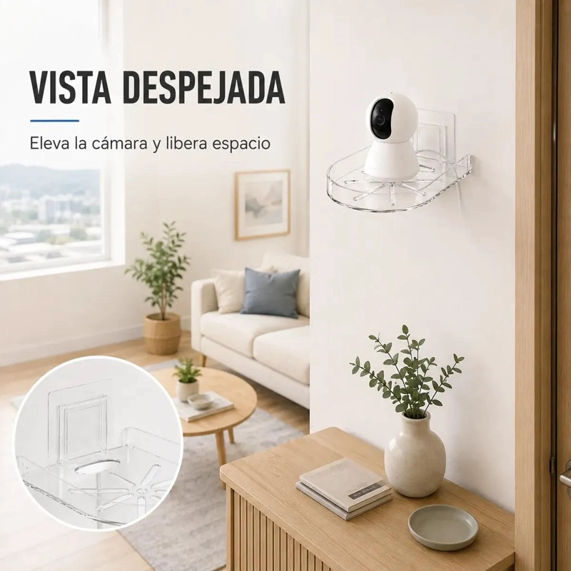SOPORTE ADHESIVO PARA CAMARA DE SEGURIDAD Y MONITORES - 5