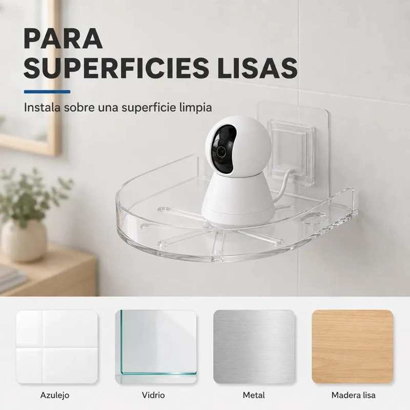 SOPORTE ADHESIVO PARA CAMARA DE SEGURIDAD Y MONITORES - 8