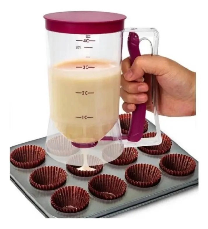 DISPENSADOR PARA MASAS LIQUIDAS CON CAPACIDAD DE 900ML Y DISEÑO TRANSPARENTE Y B - 1