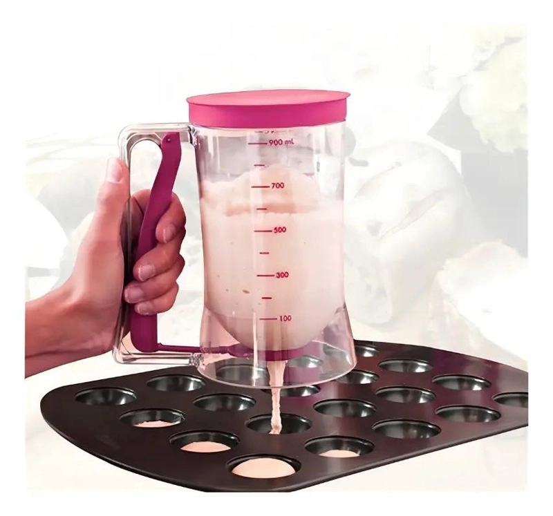 DISPENSADOR PARA MASAS LIQUIDAS CON CAPACIDAD DE 900ML Y DISEÑO TRANSPARENTE Y B - 3