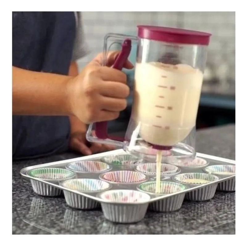 DISPENSADOR PARA MASAS LIQUIDAS CON CAPACIDAD DE 900ML Y DISEÑO TRANSPARENTE Y B - 5