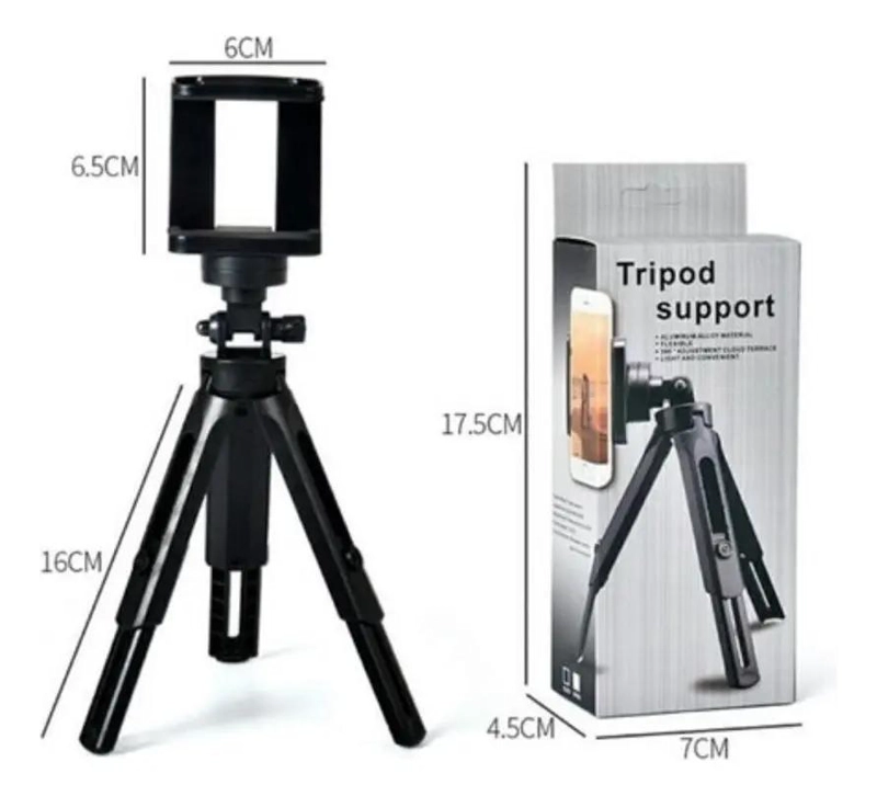 MINI TRIPODE RETRACTIL 360 PARA CELULAR Y CAMARA - 5