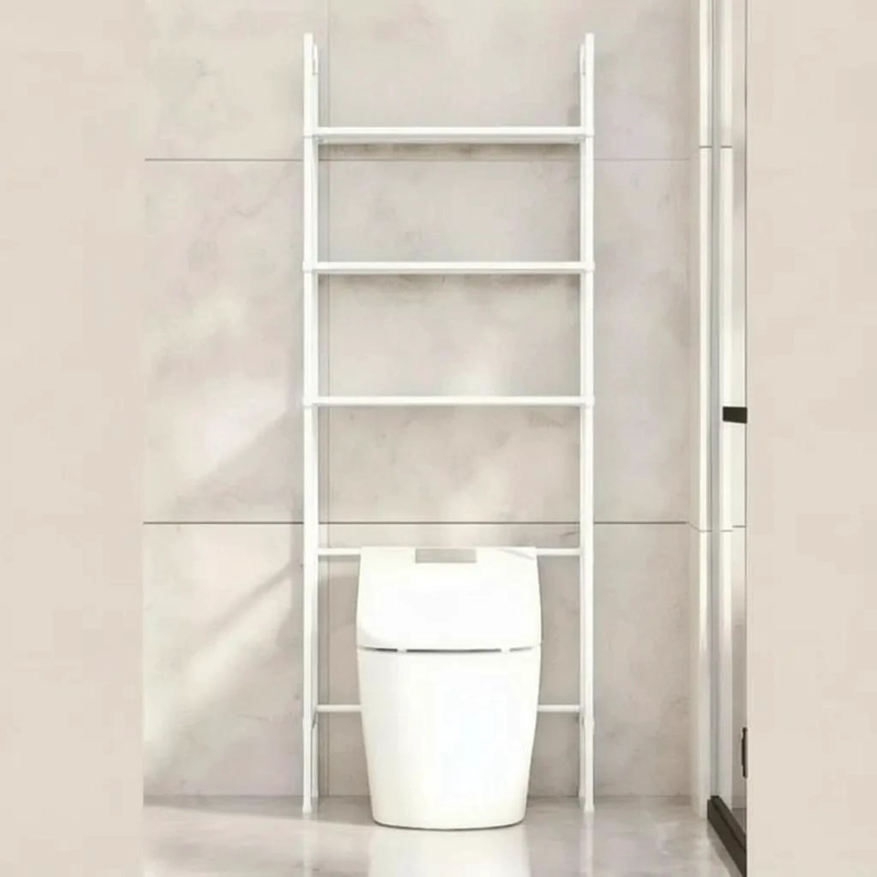 RACK ORGANIZADOR DE BAÑO ESTANTE BLANCO CON TRES NIVELES - 7