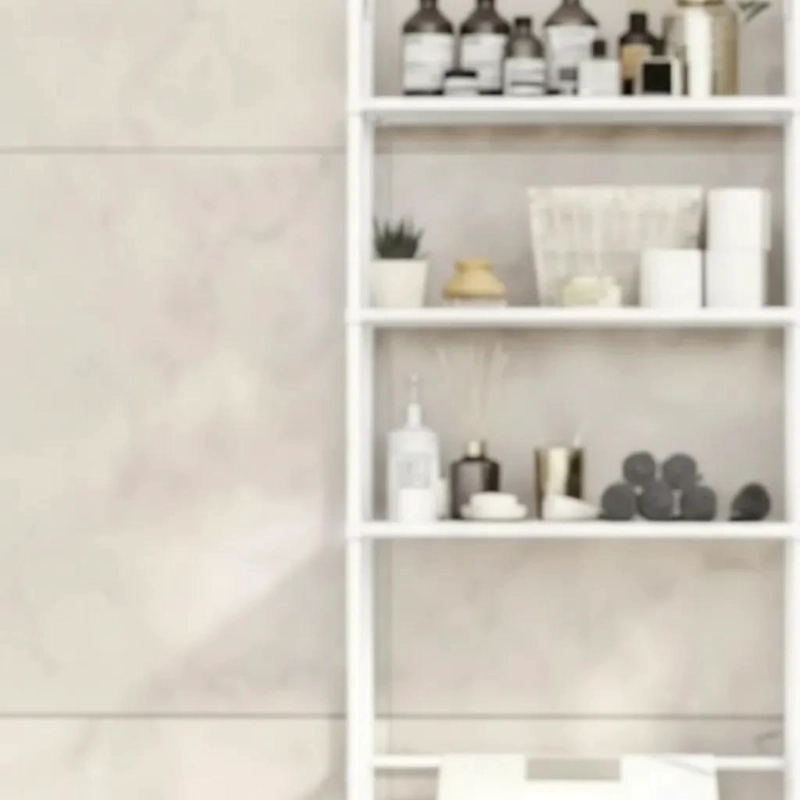 RACK ORGANIZADOR DE BAÑO ESTANTE BLANCO CON TRES NIVELES - 9