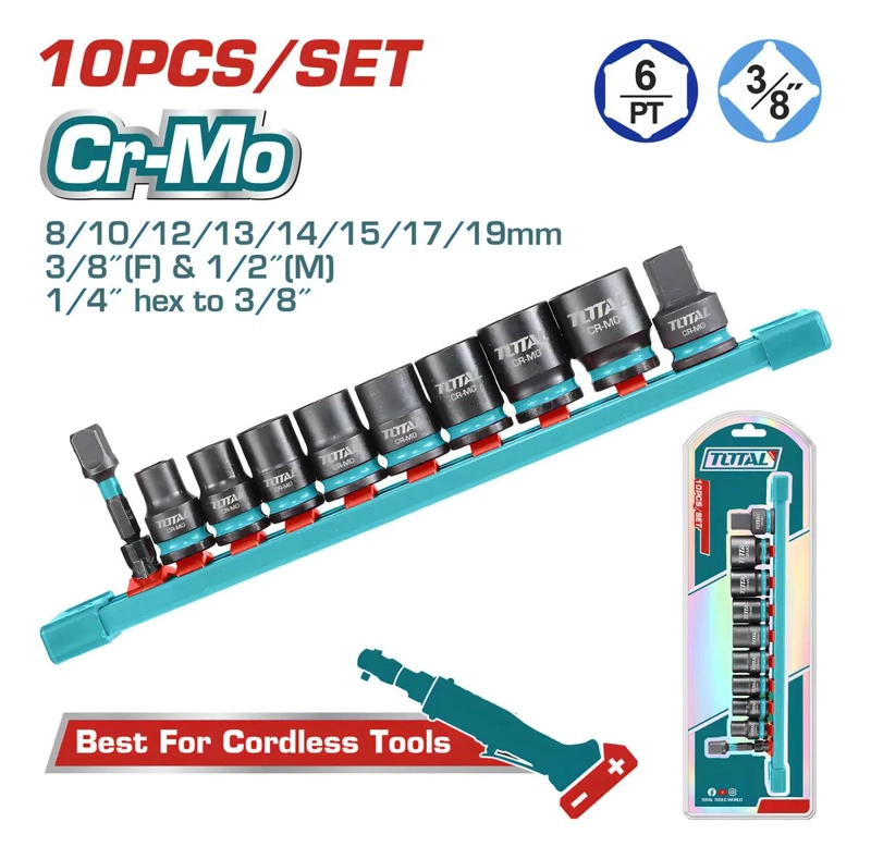 JUEGO DE DADOS DE IMPACTO 10 PIEZAS 3/8'' - 2