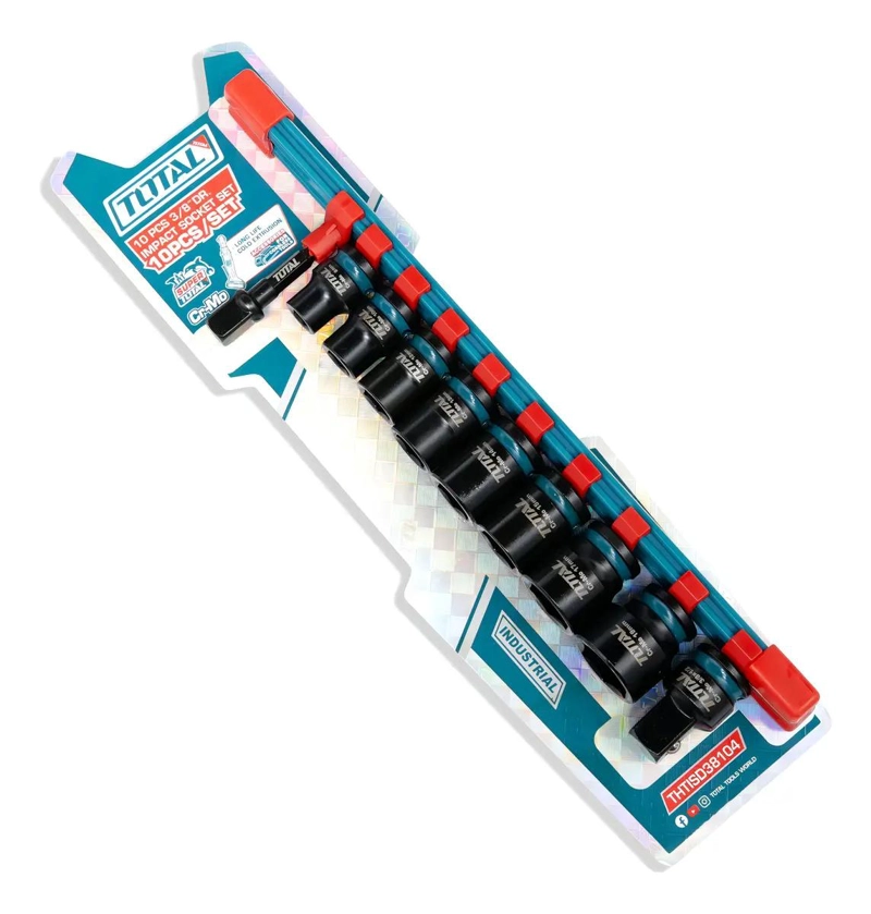 JUEGO DE DADOS DE IMPACTO 10 PIEZAS 3/8'' - 4