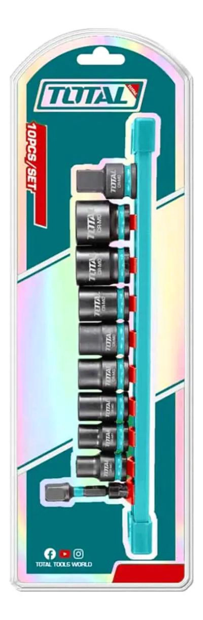 JUEGO DE DADOS DE IMPACTO 10 PIEZAS 3/8'' - 6