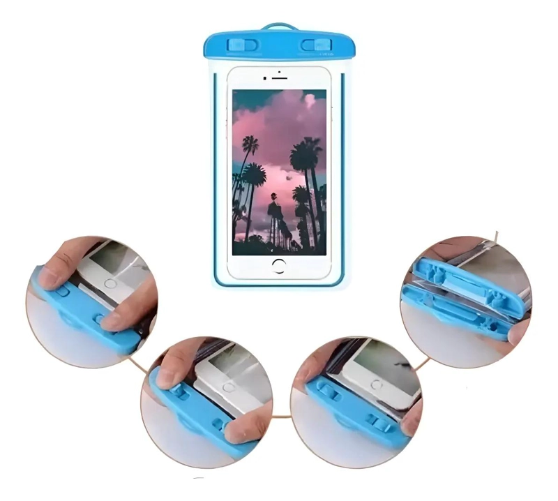 FUNDA IMPERMEABLE UNIVERSAL PARA TELE FONO HASTA 6 PULGADAS - 1