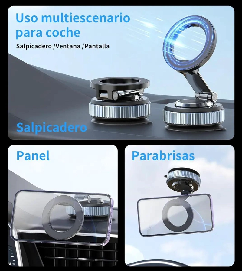 SOPORTE MAGNE TICO UNIVERSAL PARA CELULAR CON VENTOSA DE VACIO - 4