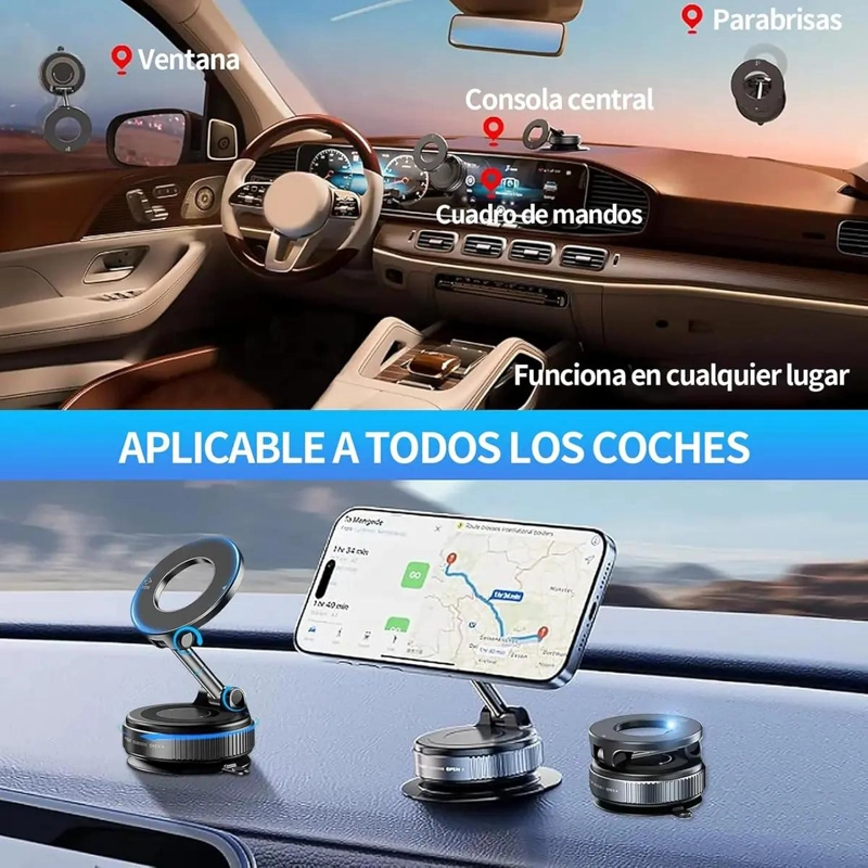 SOPORTE MAGNE TICO UNIVERSAL PARA CELULAR CON VENTOSA DE VACIO - 7
