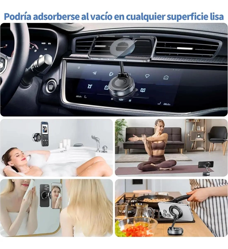 SOPORTE MAGNE TICO UNIVERSAL PARA CELULAR CON VENTOSA DE VACIO - 8