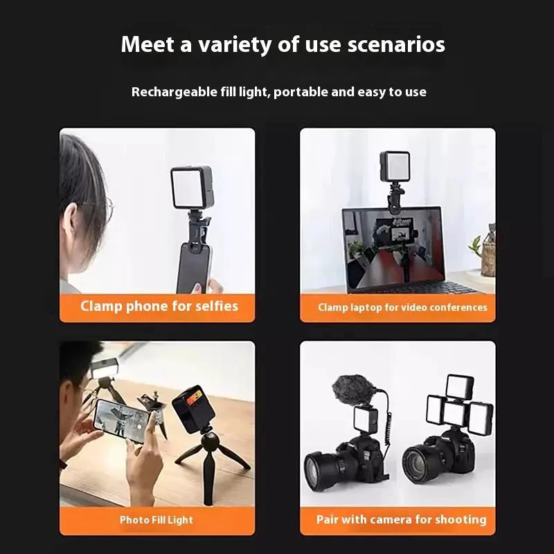 MINI LUZ LED RGB PORTATIL PARA FOTOGRAFIA Y VIDEOCONFERENCIAS - 3