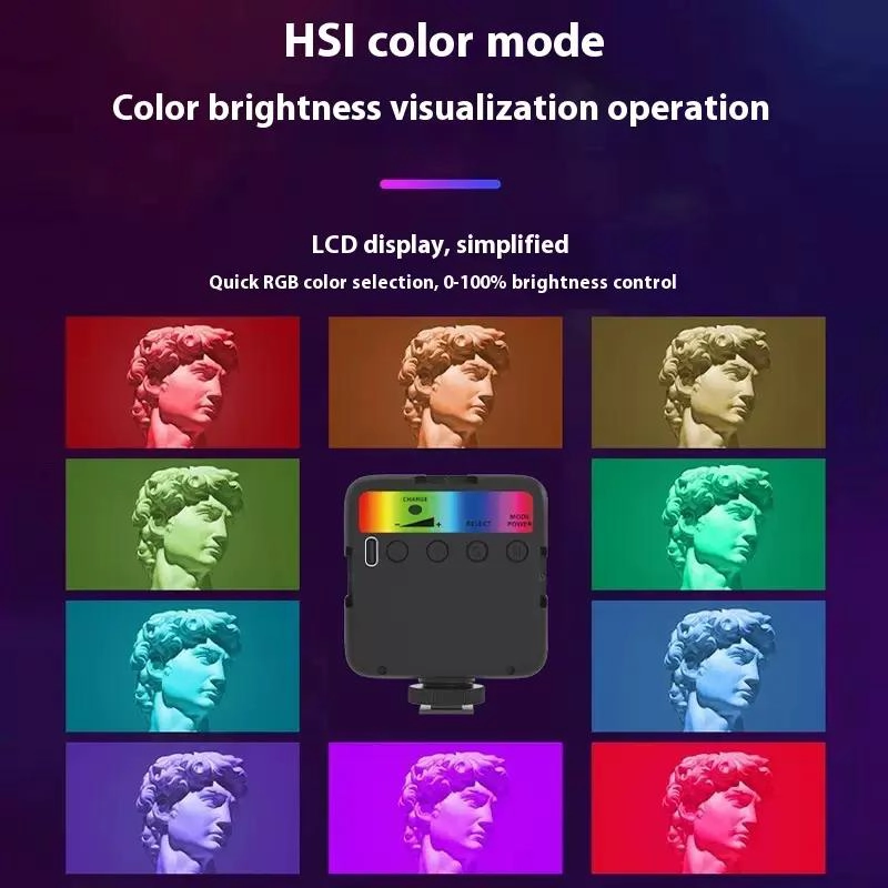 MINI LUZ LED RGB PORTATIL PARA FOTOGRAFIA Y VIDEOCONFERENCIAS - 6