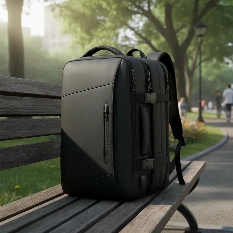 MOCHILA EJECUTIVA IMPERMEABLE CON PUERTO USB Y ANTIRROBO - 1