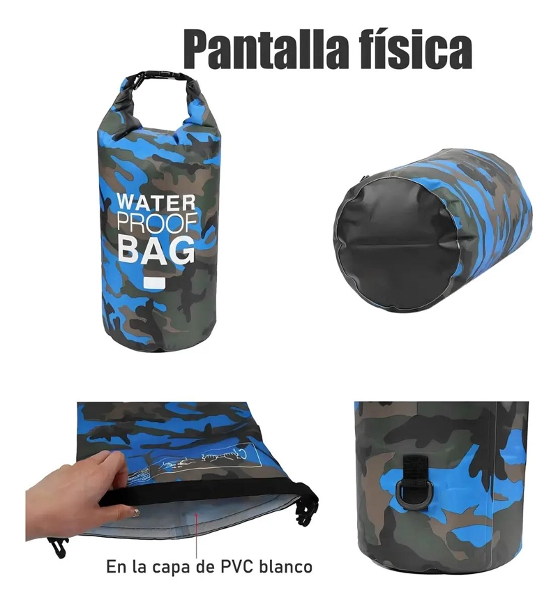 MOCHILA IMPERMEABLE ULTRALIGERA 15 LITROS PARA ACTIVIDADES AL AIRE LIBRE - 5