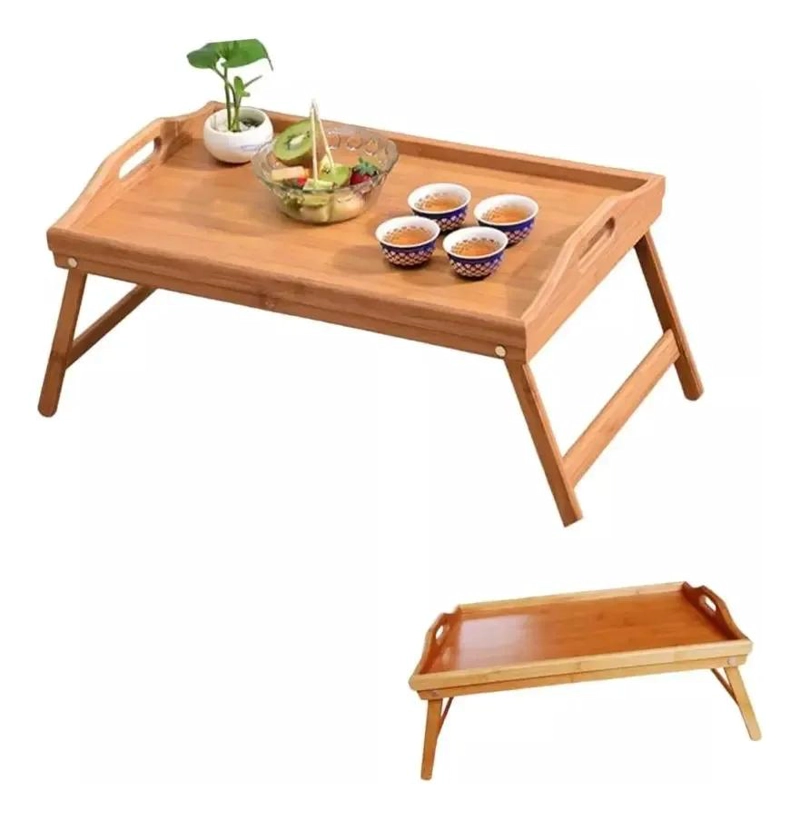 BANDEJA DE DESAYUNO PLEGABLE DE MADERA PARA MESA - 1