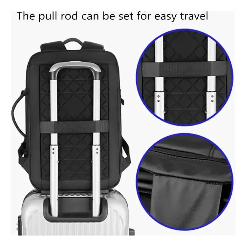 MOCHILA IMPERMEABLE CON CARGA USB PARA VIAJE Y NOTEBOOK - 8