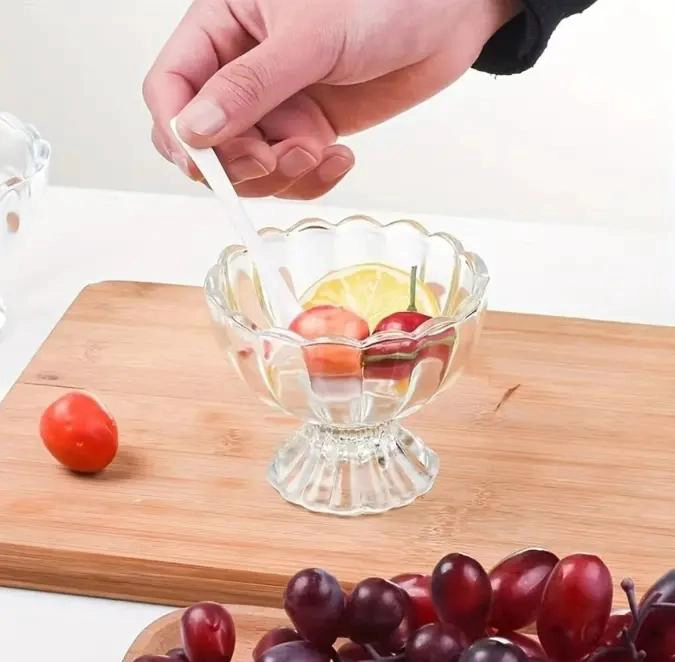SET DE 6 CUENCOS DE VIDRIO PARA POSTRES Y HELADOS - 2