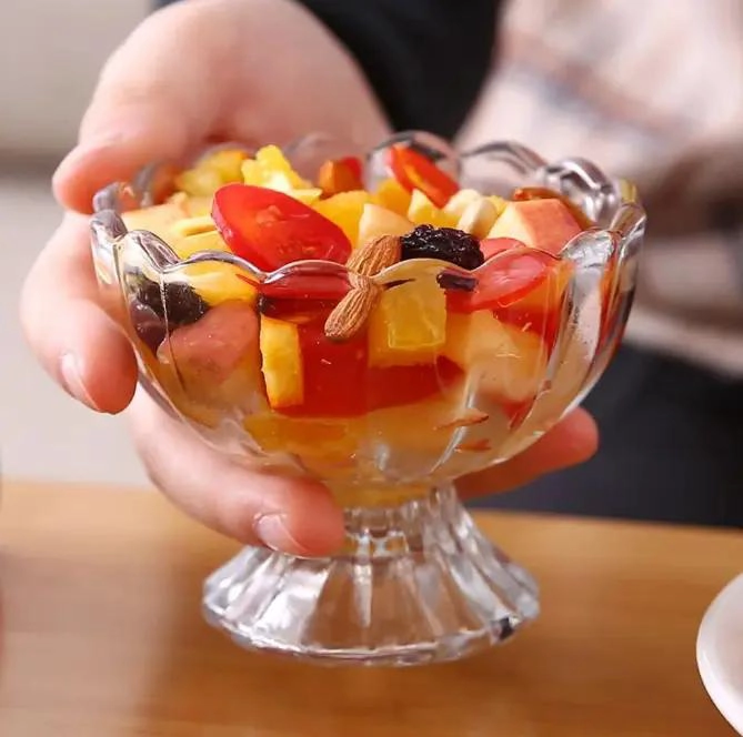SET DE 6 CUENCOS DE VIDRIO PARA POSTRES Y HELADOS - 3