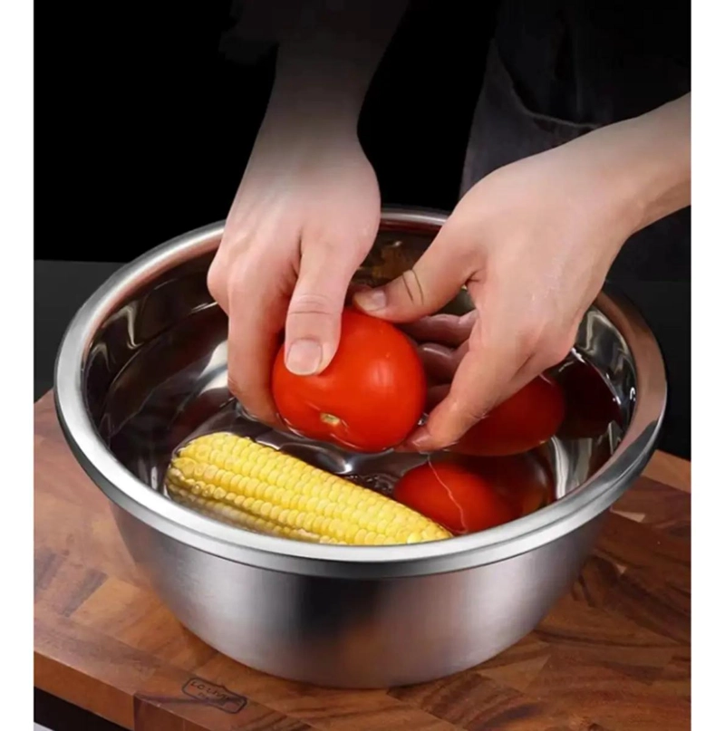 CUENCO PROFUNDO DE ACERO INOXIDABLE 34 CM PARA COCINA - 4