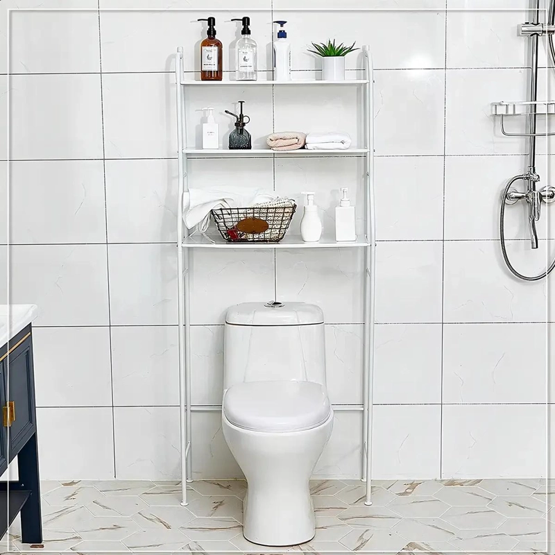 ESTANTE ORGANIZADOR DE ALUMINIO BLANCO PARA BAÑO 3 NIVELES - 3