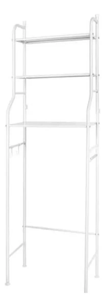 ESTANTE ORGANIZADOR DE ALUMINIO BLANCO PARA BAÑO 3 NIVELES - 7