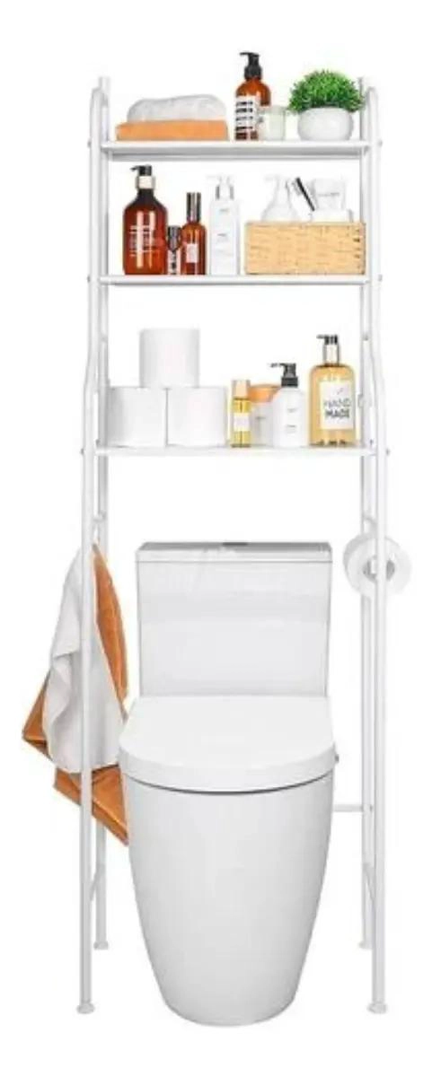 ESTANTE ORGANIZADOR DE ALUMINIO BLANCO PARA BAÑO 3 NIVELES - 8