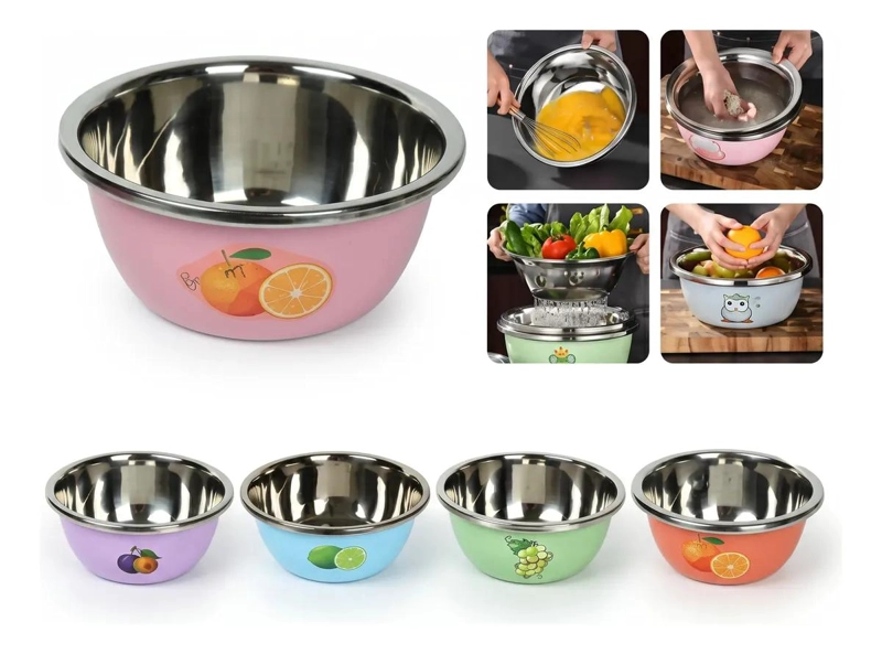 BOWL DE ACERO INOXIDABLE 24 CM CON DISEÑO ELEGANTE Y FUNCIONAL - 1