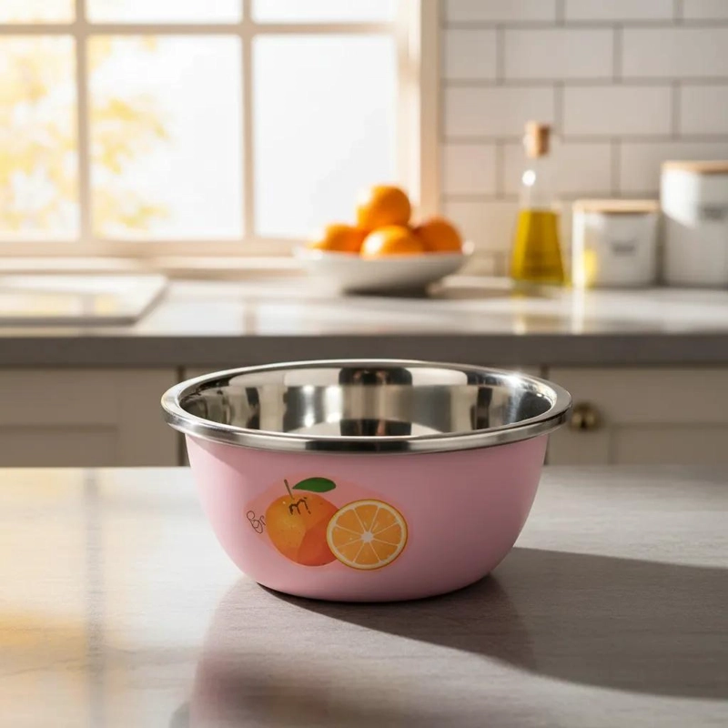 BOWL DE ACERO INOXIDABLE 24 CM CON DISEÑO ELEGANTE Y FUNCIONAL - 2