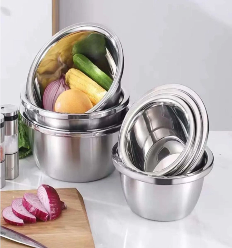 CUENCO PROFUNDO DE ACERO INOXIDABLE PARA COCINA 34 CM - 3