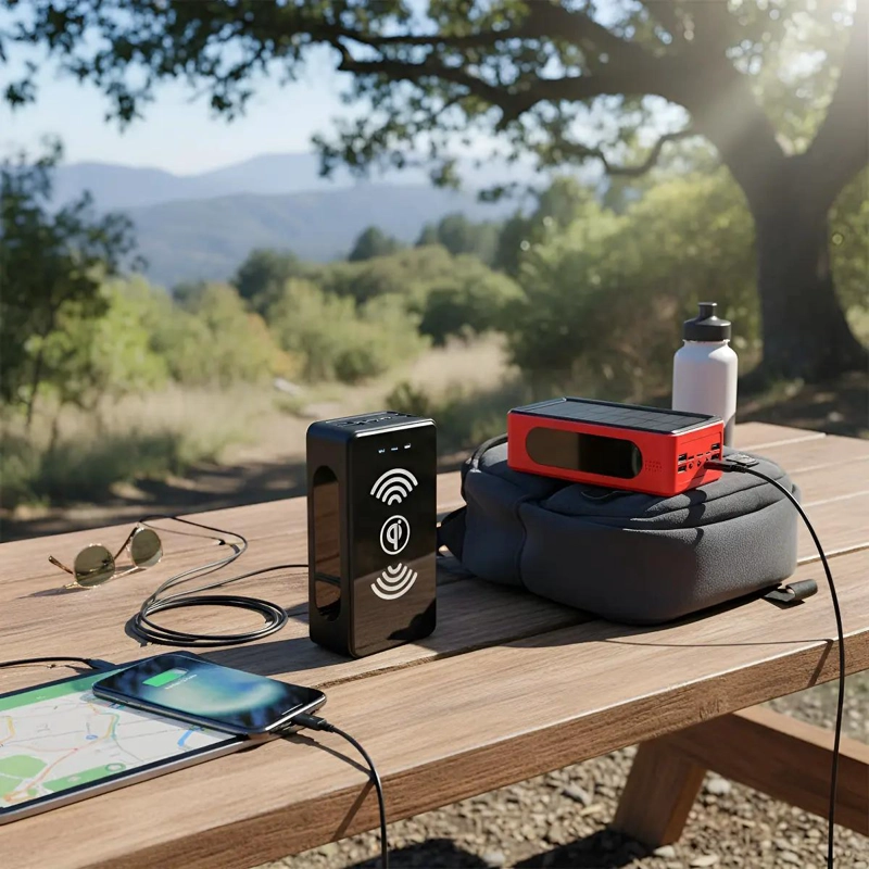 BATERIA EXTERNA 80000MAH CARGA SOLAR Y USB-C PORTATIL - 5