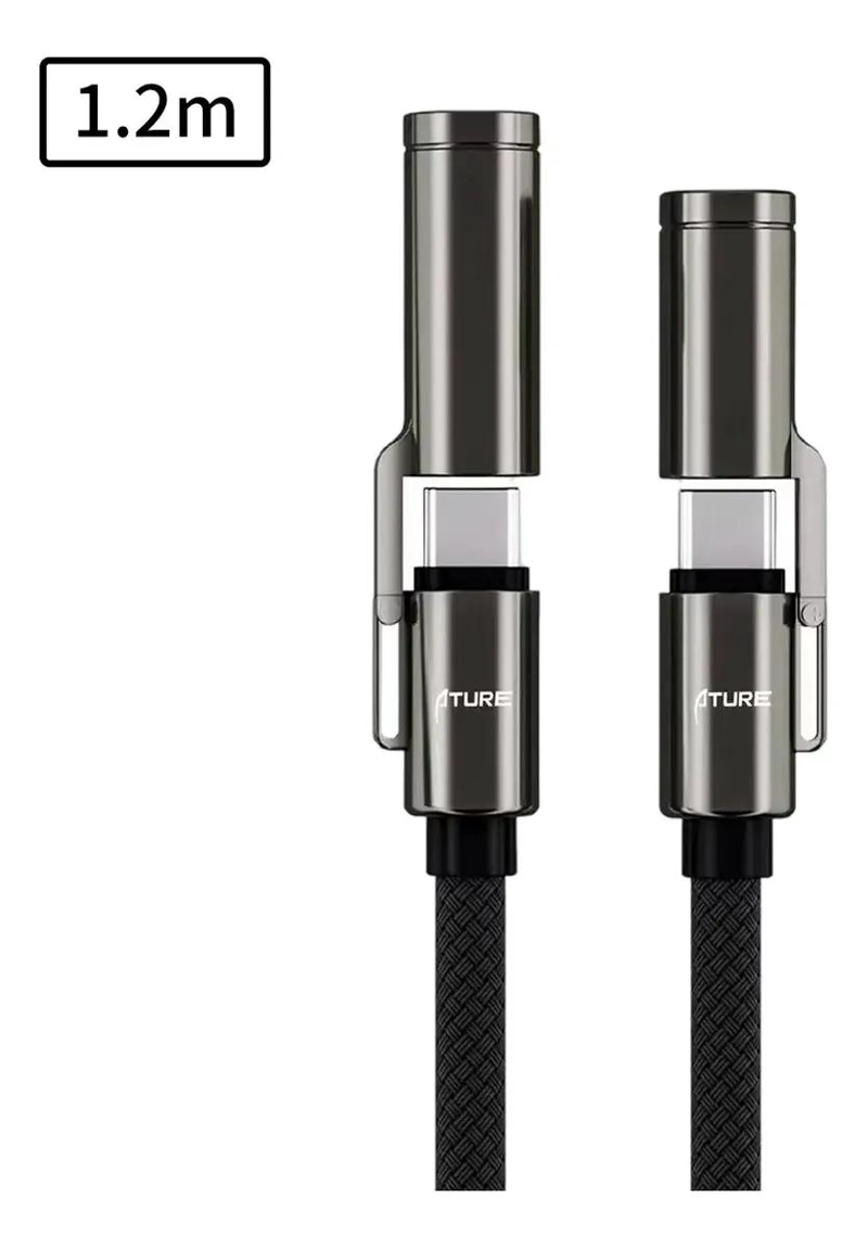 CABLE TIPO-C RAPIDO 240W CON ILUMINACION LED 1.2M - 5