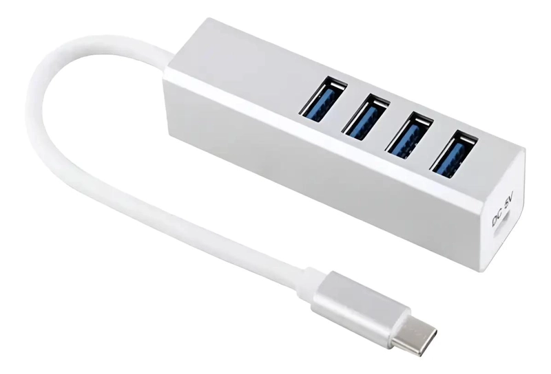 HUB USB TIPO C A 4 PUERTOS USB 3.0 CON ALTA VELOCIDAD - 1