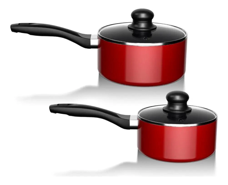 BATERIA DE COCINA ANTIADHERENTE DE 15 PIEZAS EN ALUMINIO ROJO - 6
